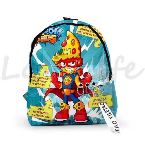 Sac à Dos De Maternelle De La Série Super Zings Pour Enfant Cartable D'École Imperméable Avec Imprimé De Jeu De Dessin Animé Smile Zings