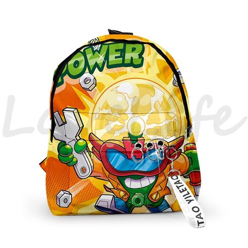 Sac à Dos De Maternelle De La Série Super Zings Pour Enfant Cartable D'École Imperméable Avec Imprimé De Jeu De Dessin Animé Smile Zings