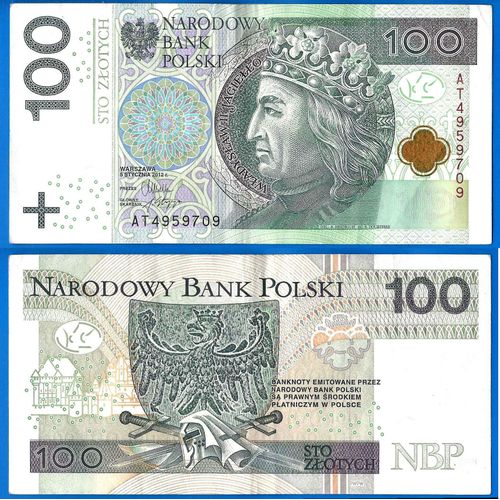 Pologne 100 Zlotych 2012 Billet Roi Wladyslaw 2 Poland 