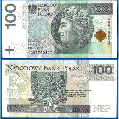 Pologne 100 Zlotych 2012 Billet Roi Wladyslaw 2 Poland 