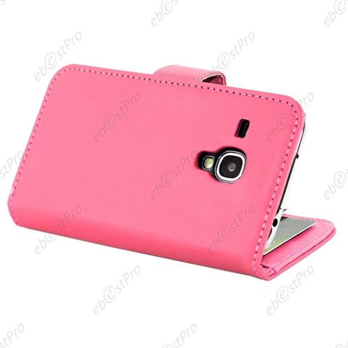 Ebeststar ® Etui Portefeuille Housse Protection Folio Coque + Film Protecteur D'écran Pour Samsung Galaxy S3 Mini Gt-I8190 / I8190n, Couleur Rose