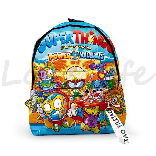 Sac à Dos De Maternelle De La Série Super Zings Pour Enfant Cartable D'École Imperméable Avec Imprimé De Jeu De Dessin Animé Smile Zings