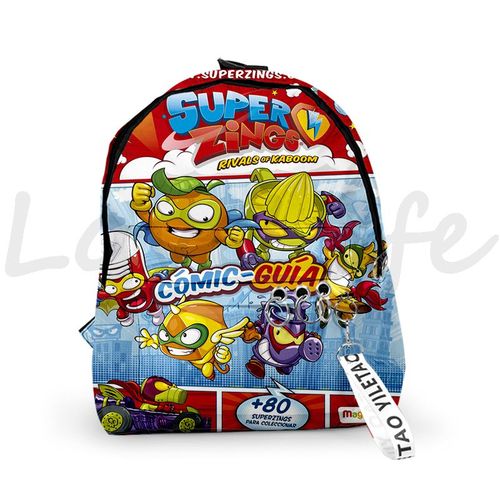 Sac à Dos De Maternelle De La Série Super Zings Pour Enfant Cartable D'École Imperméable Avec Imprimé De Jeu De Dessin Animé Smile Zings