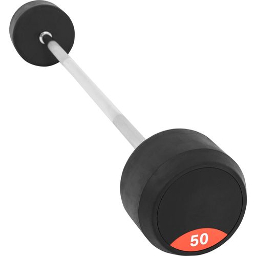 Gorilla Sports - Haltères Longs Caoutchouc - De 10 À 50 Kg - Poids : 50 Kg