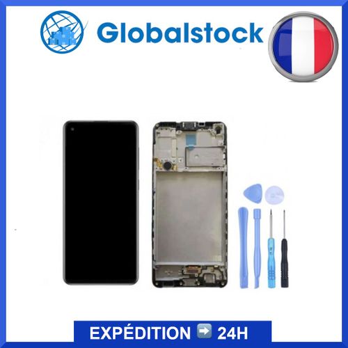 Ecran Lcd + Vitre Tactile Sur Châssis Pour Samsung Galaxy A21s (A217f) Noir + Outils