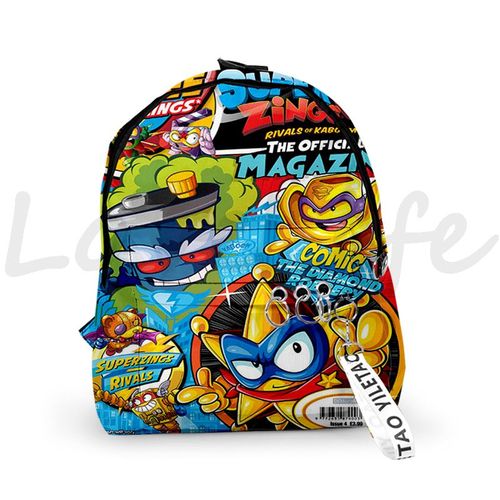 Sac à Dos De Maternelle De La Série Super Zings Pour Enfant Cartable D'École Imperméable Avec Imprimé De Jeu De Dessin Animé Smile Zings