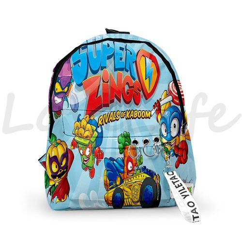 Sac à Dos De Maternelle De La Série Super Zings Pour Enfant Cartable D'École Imperméable Avec Imprimé De Jeu De Dessin Animé Smile Zings