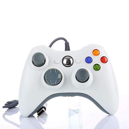 Manette Xbox 360 Manette Filaire, Contrôleur Du Jeu, Gamepad Controller Pour Xbox/Pc/Win Xp/Win 7 (Blanc)