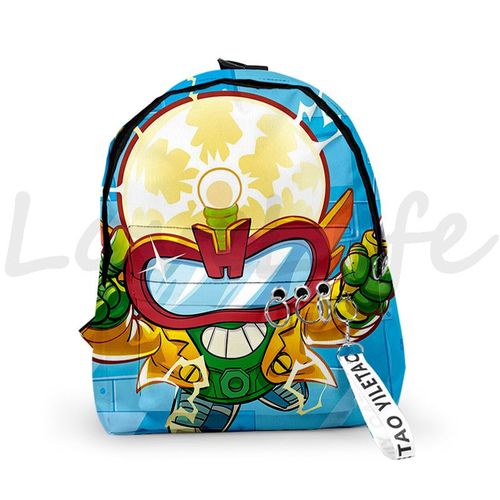 Sac à Dos De Maternelle De La Série Super Zings Pour Enfant Cartable D'École Imperméable Avec Imprimé De Jeu De Dessin Animé Smile Zings