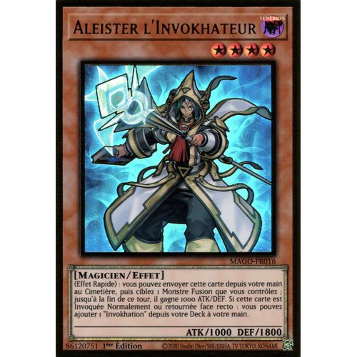Aleister L'invokhateur - Mago-Fr016 En Fr Et Premium Gold Rare.