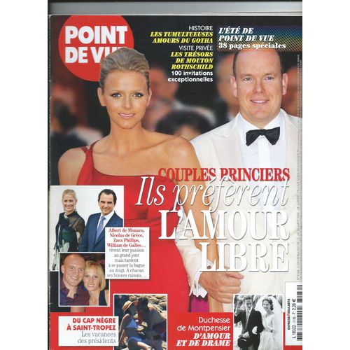Point De Vue 12/08/2009 Albert & Charlene, Leonor Et Sofia D'espagne, Lolita Séchan & Renan Luce, Marie-Thérèse Duchesse De Montpensier, Mariagechristian De Schaumbourg-Lippe & Lena Giese, Irène Frain