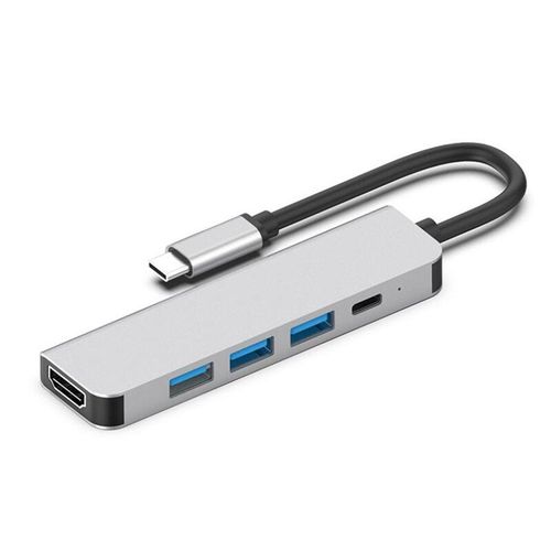 Adaptateur USB 3.1 type-c vers HDMI 4K, Thunderbolt 3, avec 3 ports USB PD 87W, pour Huawei Matebook Pro