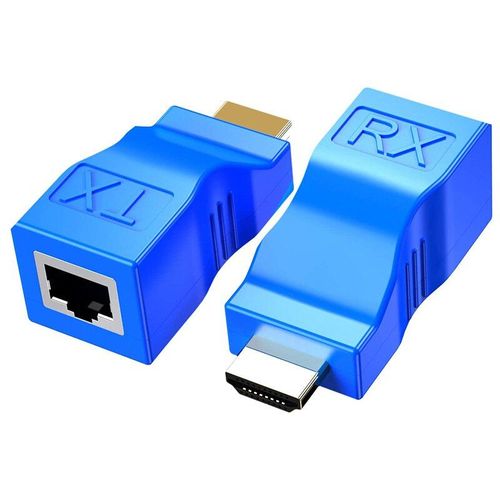 Lot De 2 Prolongateurs Hdmi Vers Rj45, Répéteur De Convertisseur Sur Cat 5e / 6 1080p, Prolongateur Jusqu'À 30m Pour Hdtv Ps4 Stb 4k 2k