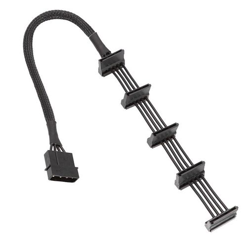 Câble Adaptateur De Câble D'Alimentation Sata Ide 1 À 5, Séparateur De 4 Broches, Pas De 4cm, Câble De Cage De Disque Dur De 18awg, 40cm Pour Serveur Pc
