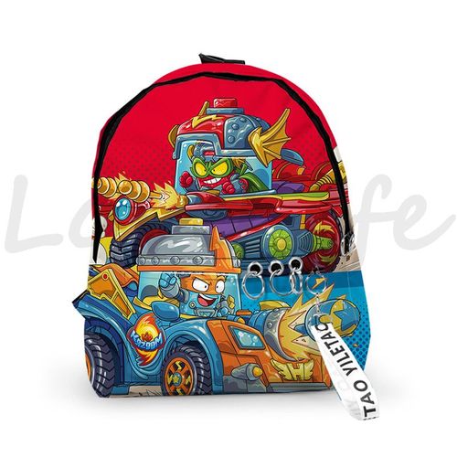 Sac à Dos De Maternelle De La Série Super Zings Pour Enfant Cartable D'École Imperméable Avec Imprimé De Jeu De Dessin Animé Smile Zings