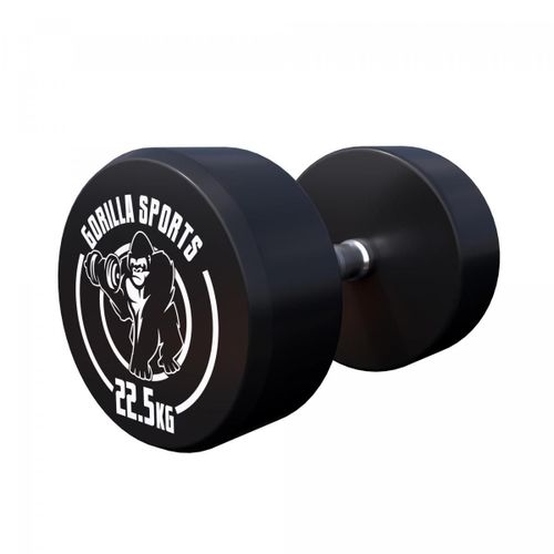 Gorilla Sports - Haltères Ronds Caoutchouc - De 2,5 À 40 Kg - Poids : 22,5 Kg