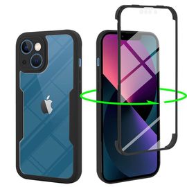 Coque Iphone 13 (6,1 Pouces) Protection Integrale Tpu Avant Et Arriere Double Face Noir