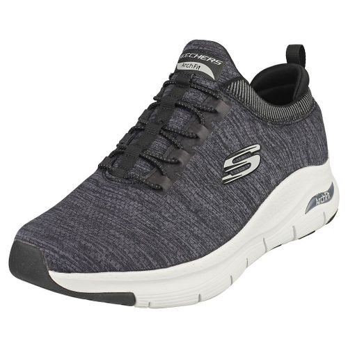 Skechers Arch Fit Waveport Baskets Décontracté Gris Noir