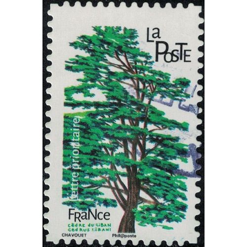 France 2018 Oblitéré Used Arbres Cèdre Du Liban Cedrus Libani Y&t 1607 Su