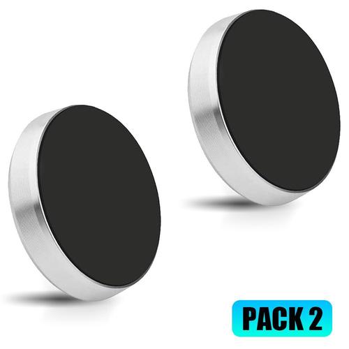 2x Support Telephone Voiture Magnetique Portable Universel Pour Iphone Samsung Huawei Xiaomi Redmi Aluminium - Argente