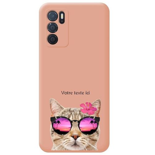Coque Rose Oppo A16 Et A16s Chat Lunettes Personnalisee