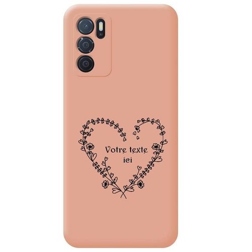 Coque Rose Oppo A16 Et A16s Coeur Fleur