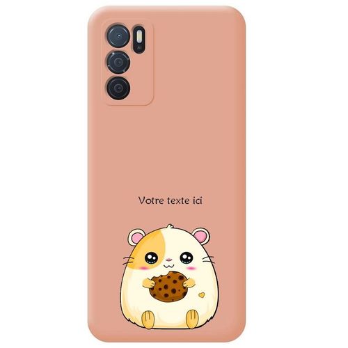 Coque Rose Oppo A16 Et A16s Hamster Kawaii Avec Votre Texte