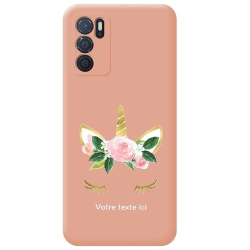 Coque Rose Oppo A16 Et A16s Licorne Personnalisee Eyes Rose Unicorn