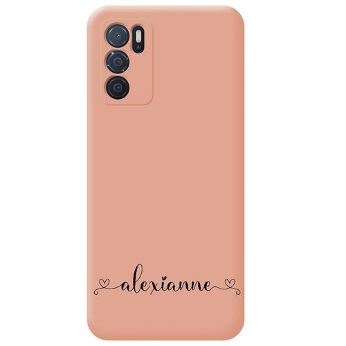 Coque Rose Oppo A16 Et A16s Avec Votre Prenom 4 Coeur
