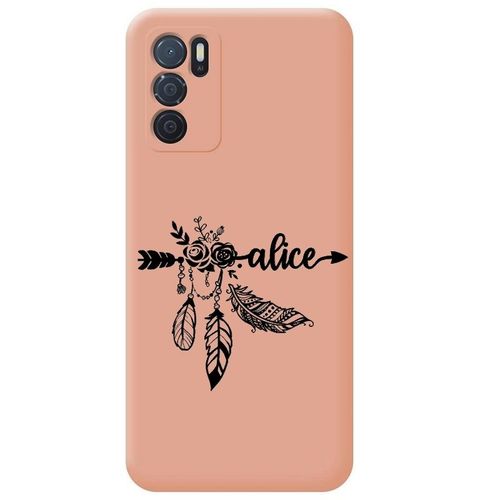 Coque Rose Oppo A16 Et A16s Avec Votre Prénom 6 Fleur