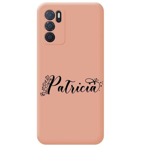 Coque Rose Oppo A16 Et A16s Avec Votre Prénom 7 Fleur Et Coeur