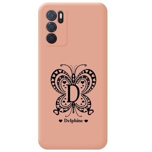 Coque Rose Oppo A16 Et A16s Avec Votre Prénom 10 Papillon