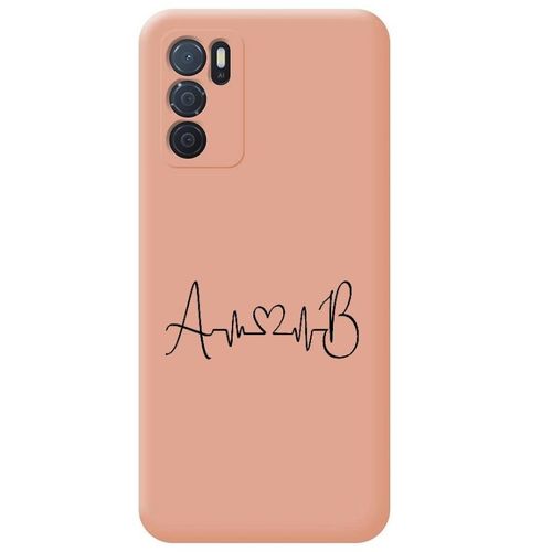 Coque Rose Oppo A16 Et A16s Avec Votre Prenom Police 17 Avec Vos Initiales Et Coeur