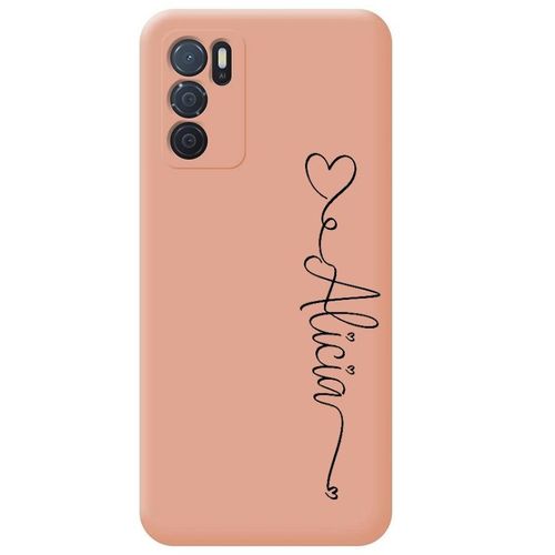 Coque Rose Oppo A16 Et A16s Avec Votre Prenom Police 18 Coeur