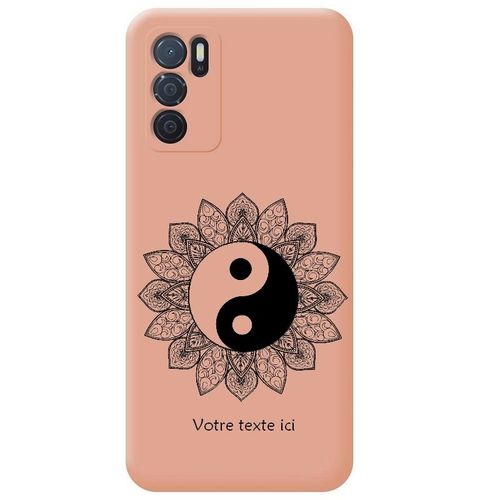 Coque Rose Oppo A16 Et A16s Yin Yang Mandala Personnalisee
