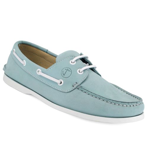 Chaussures Bateau Homme Seajure Ifaty Cuir Nubuck Bleu Clair