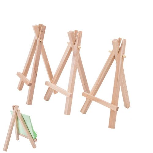 Mini Chevalet D'artiste En Bois 12.5x7cm, 1 Pièce, Support D'exposition De Cartes De Table De Mariage Pour Décoration De Fête