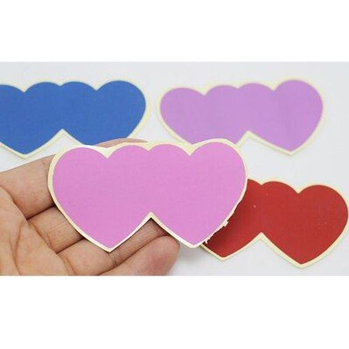 Étiquettes autocollantes vierges en forme de c¿ur, pour couverture de Code Secret, jeu à domicile, Message de mariage, 10 pièces