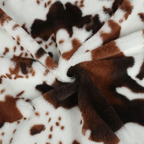 Tissu En Peluche Doux Motif De Vache, 2 Tailles, Matériel Pour Bricolage, Oreiller De Couture, Jouets, Accessoires De Vêtement, Fournitures