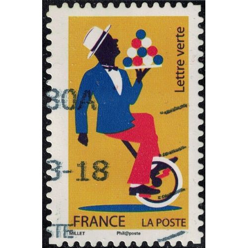 France 2017 Oblitéré Used Les Arts Du Cirque Monocycle Y&t 1482 Su