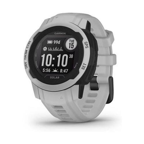 Garmin Instinct 2 Solar - 45 Mm - Gris Brume - Montre De Sport Avec Bracelet - Silicone - Taille Du Poignet : 135-230 Mm - Monochrome - 32 Mo - Bluetooth, Ant+ - 53 G