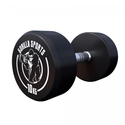 Gorilla Sports - Haltères Ronds Caoutchouc - De 2,5 À 40 Kg - Poids : 10 Kg