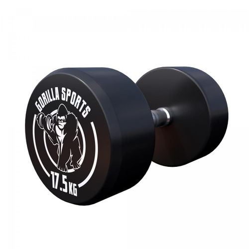 Gorilla Sports - Haltères Ronds Caoutchouc - De 2,5 À 40 Kg - Poids : 17,5 Kg