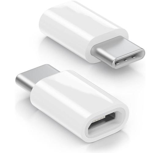 Adaptateur USB Type-A Femelle vers Type-C Male Blanc pour Nouveau MacBook Pro