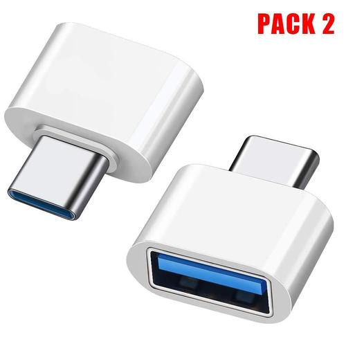 2x Mini Adaptateur USB vers Type-C Connecteur pour MacBook Pro