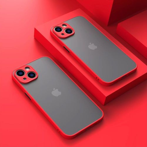 Coque Pour Iphone 13 Protection Gel Silicone Mat - Rouge