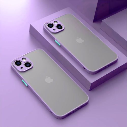 Coque Pour Iphone 13 Pc + Silicone Contour Renforcee - Violet