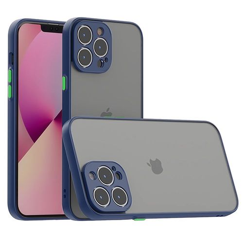 Coque Pour Iphone 13 Pro Max (6.7') Protection Ultra Resistante Silicone Mat - Bleu Marine
