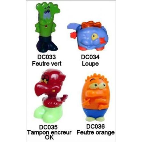 Lot De 4 Figurines "Kinder" (2011) - Les Petits Monstres ( Dc033 / Dc-033, Dc034, Dc035, Dc036 ) Avec Les 4 Bpz