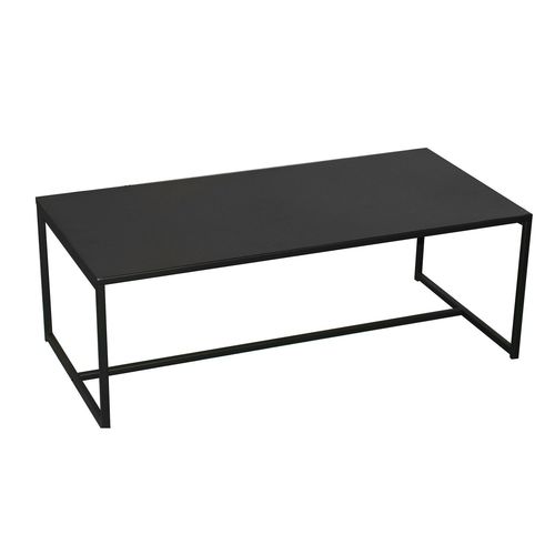 Table Basse Design En Métal Madison - L. 100 X H. 36 Cm - Noir